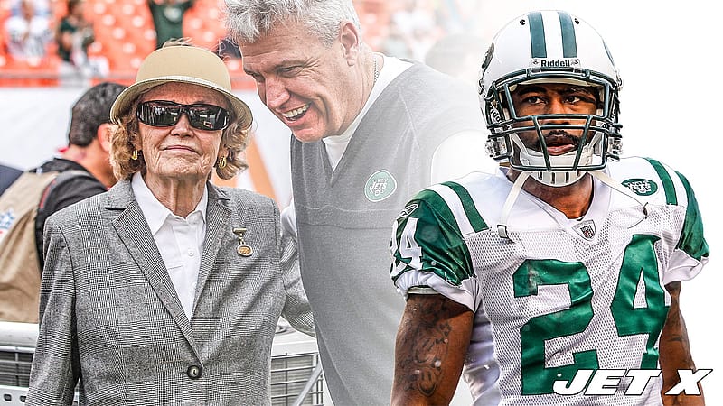 Darrelle Revis, Betty Wold Johnson, Rex Ryan