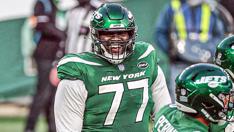 Mekhi Becton Jets PFF
