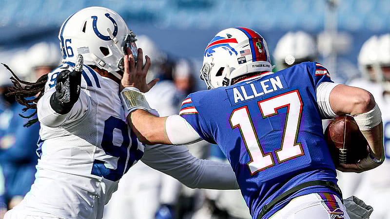 Josh Allen, Bills, QB, Denico Autry Colts