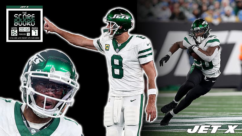 Aaron Rodgers, Breece Hall, Garrett Wilson, New York Jets, podcast