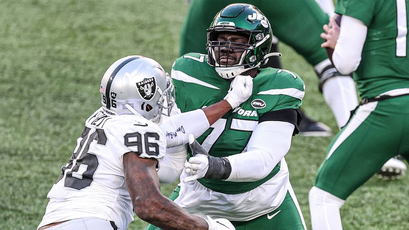 Mekhi Becton, NY Jets, Raiders, SNF, Flex