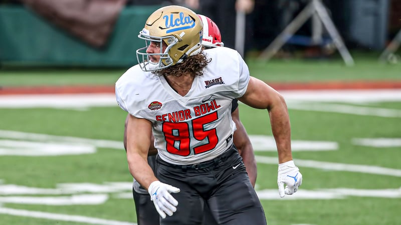 Greg Dulcich, UCLA, Senior Bowl, NY Jets, NFL Draft