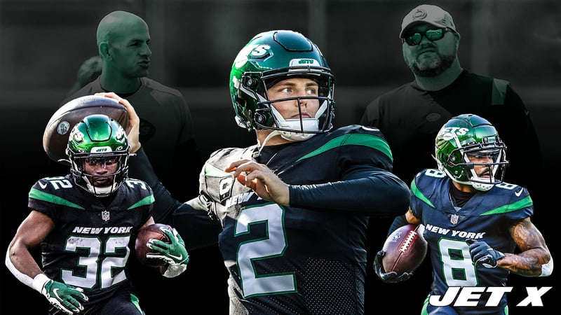 New York Jets Depth Chart, Zach Wilson, Michael Carter, Elijah Moore, Robert Saleh, Joe Douglas