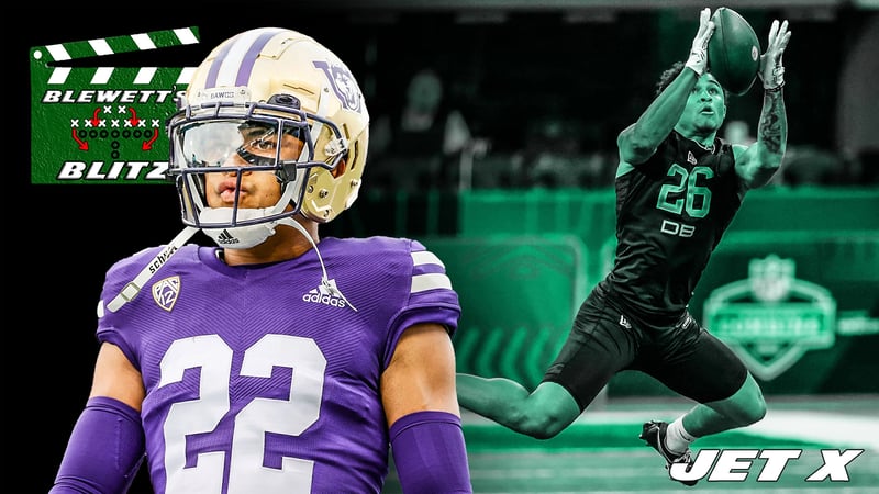Trent McDuffie, New York Jets, 2022 NFL draft, Washington, Blewett's Blitz