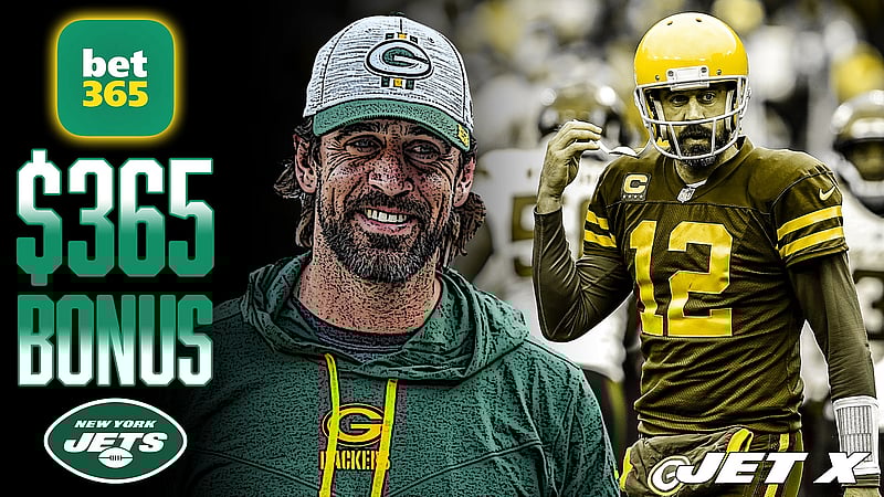 bet365 Bonus, Bet $1, Get $365, Aaron Rodgers, New York Jets