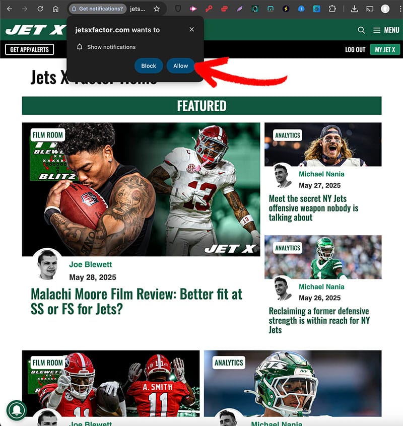Jets X-Factor Notifications Desktop Jets X-Factor Notifications Desktop