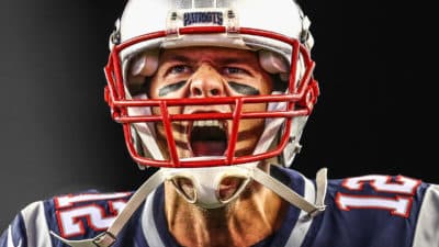 FOXBORO, MA - SEPTEMBER 07: Tom Brady #12 of the New England Patriots yells as he runs onto the field before the game against the Kansas City Chiefs at Gillette Stadium on September 7, 2017 in Foxboro, Massachusetts.