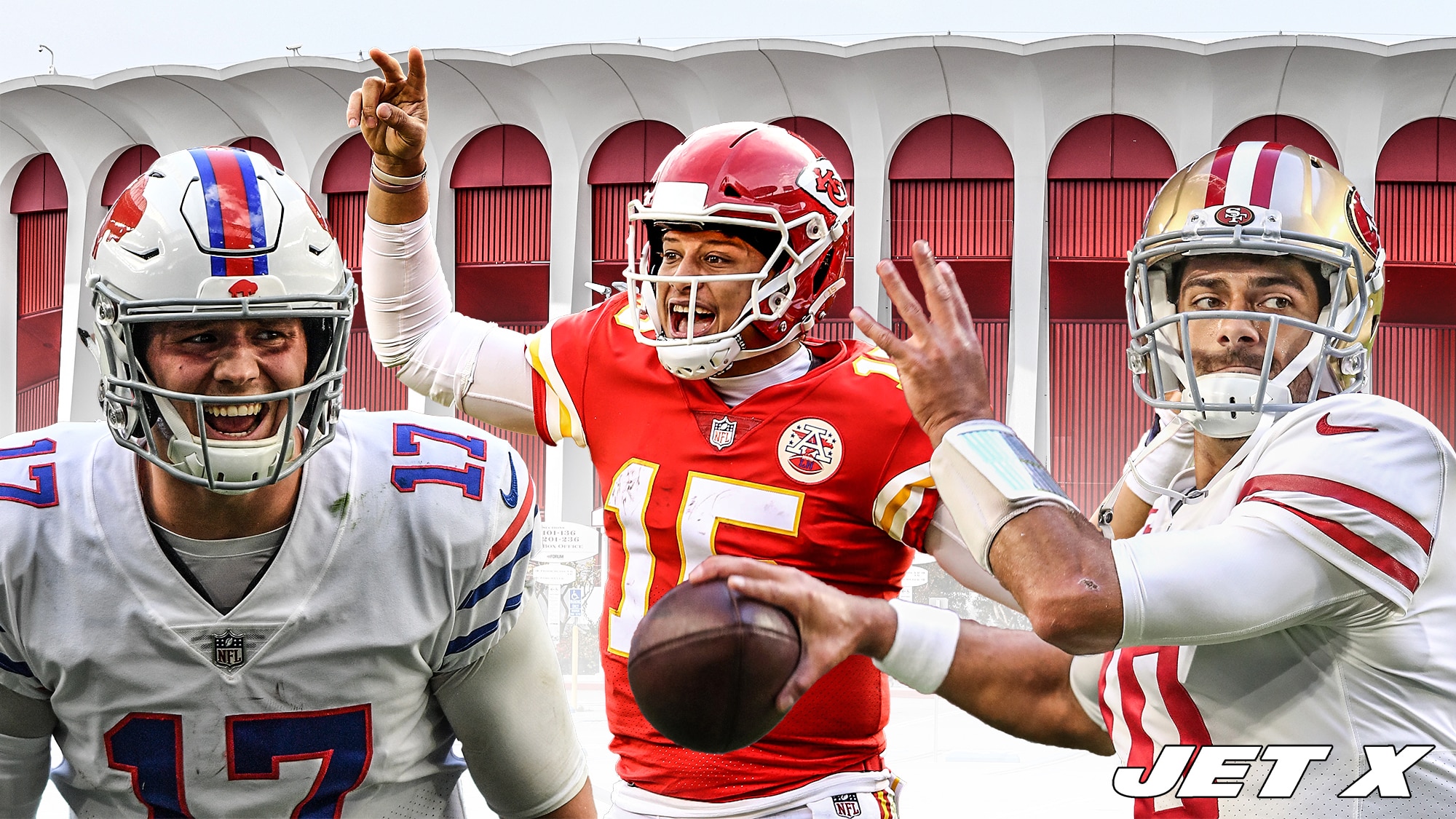 Josh Allen, Patrick Mahomes, Jimmy Garoppolo