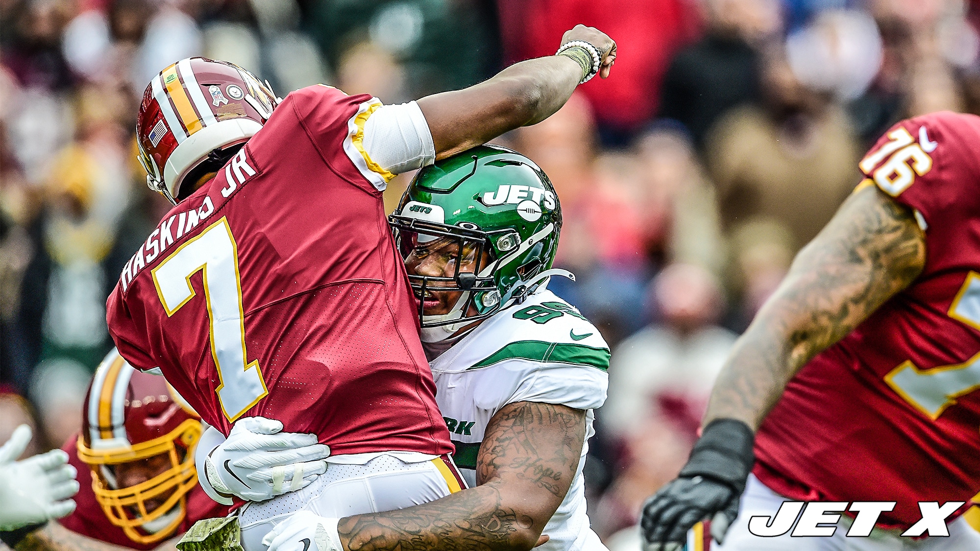 Quinnen Williams and Dwayne Haskins