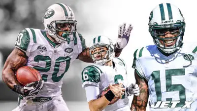 Thomas Jones, Mark Sanchez, Brandon Marshall
