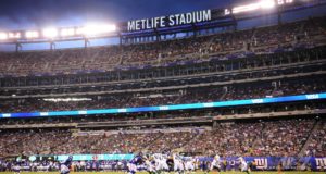 EAST RUTHERFORD, NEW JERSEY - AUGUST 08: A general view of action in the first quarter during a preseason game between the New York Jets and the New York Giants at MetLife Stadium on August 08, 2019 in East Rutherford, New Jersey.