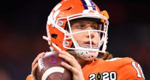 NEW ORLEANS, LA - JANUARY 13: Trevor Lawrence #16 of the Clemson Tigers before taking on the LSU Tigers during the College Football Playoff National Championship held at the Mercedes-Benz Superdome on January 13, 2020 in New Orleans, Louisiana.