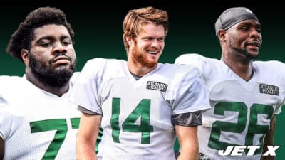 Mekhi Becton, Sam Darnold, Le'Veon Bell