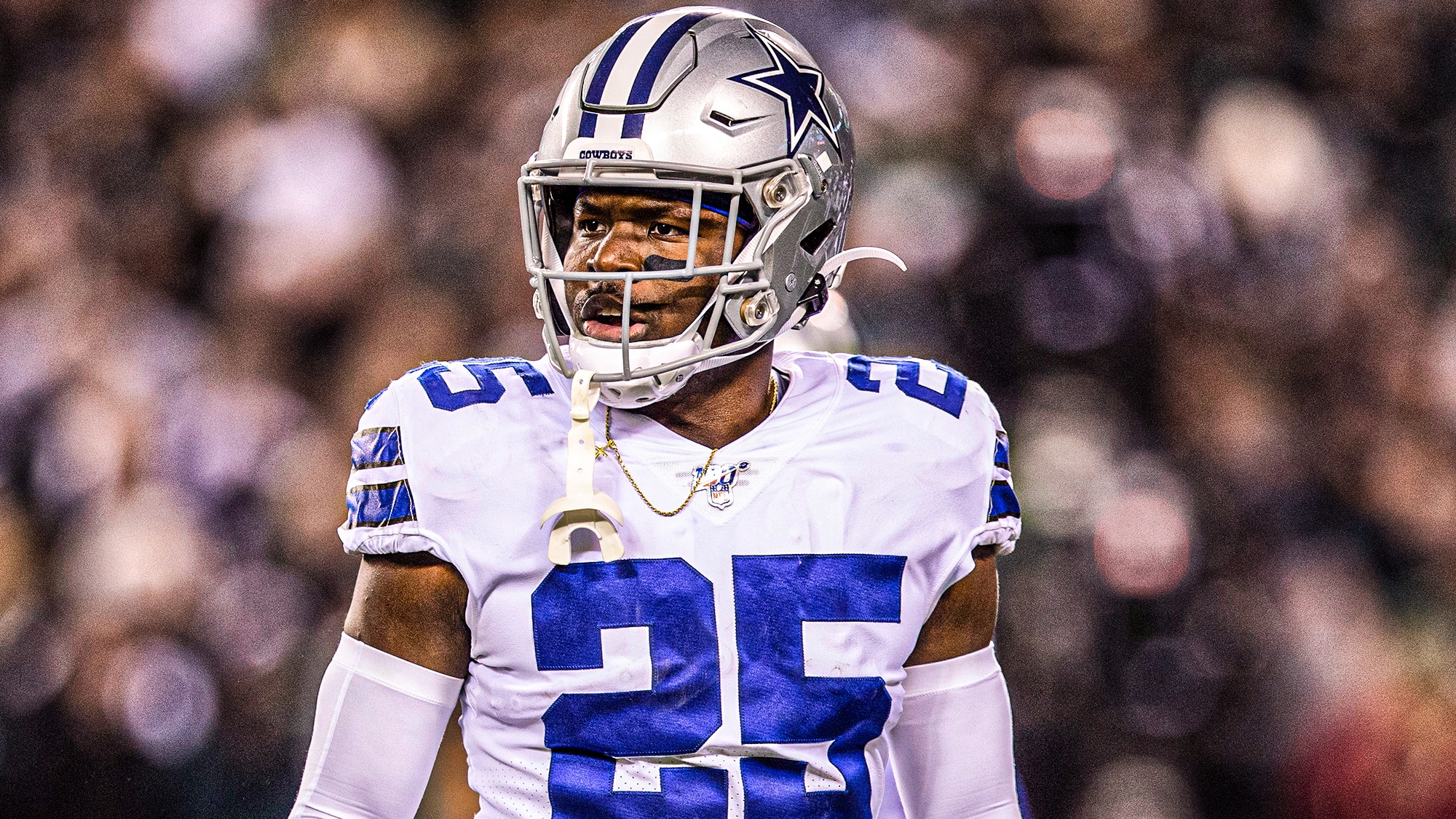 Dallas Cowboys safety Xavier Woods waits on the field during a replay  News Photo - Getty Images