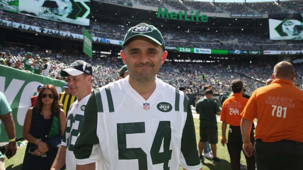 EAST RUTHERFORD, NJ - SEPTEMBER 16: Gary Vaynerchuk attends the Miami Dolphins vs New York Jets game at MetLife Stadium on September 16, 2018 in East Rutherford, New Jersey.