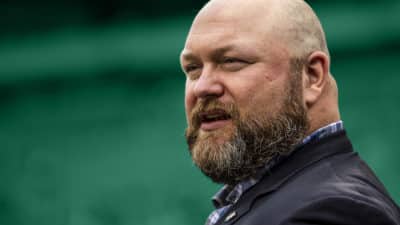 PHILADELPHIA, PA - OCTOBER 06: General manager Joe Douglas of the New York Jets looks on prior to the game against the Philadelphia Eagles at Lincoln Financial Field on October 6, 2019 in Philadelphia, Pennsylvania.