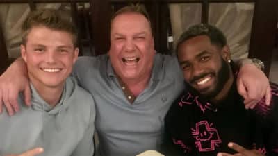 Zach Wilson and Elijah Moore at Luigi's Italian Restaurant in East Hanover, NJ