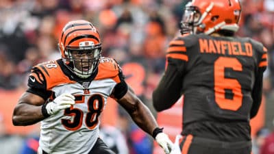 Carl Lawson, Baker Mayfield New York Jets