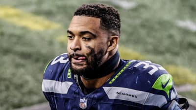 SEATTLE, WASHINGTON - JANUARY 09: Strong safety Jamal Adams #33 of the Seattle Seahawks walks off the field after a 30-20 loss to the Los Angeles Rams in the NFC Wild Card Playoff game at Lumen Field on January 09, 2021 in Seattle, Washington.