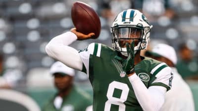 Josh Johnson and Sean Mannion are working out with the NY Jets