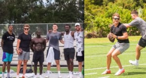 Zach Wilson, Corey Davis and other NY Jets work out in Tampa together.