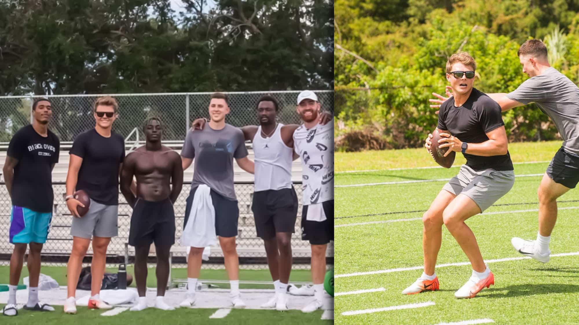 Zach Wilson, Corey Davis and other NY Jets work out in Tampa together.
