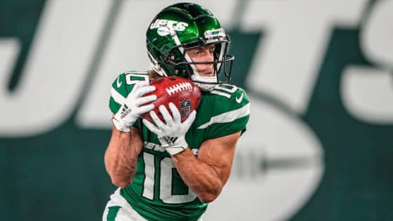 Professor Braxton Berrios looks ready to school Bears at MetLife