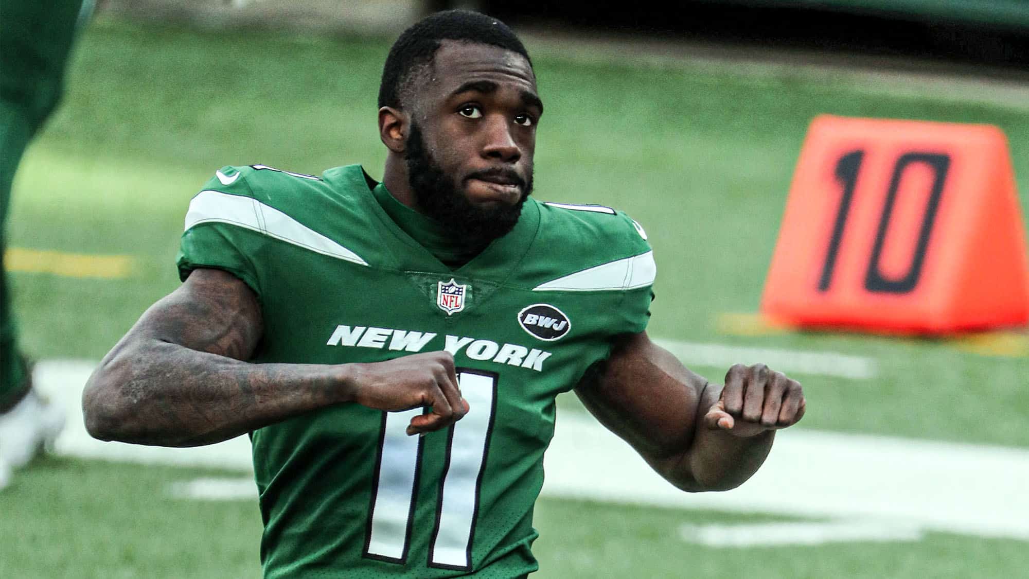 Denzel Mims is one of the 5 NY Jets with a big chance to shine at the Green and White Scrimmage.