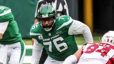 George Fant, Morgan Moses, NY Jets, PFF Grade, Film