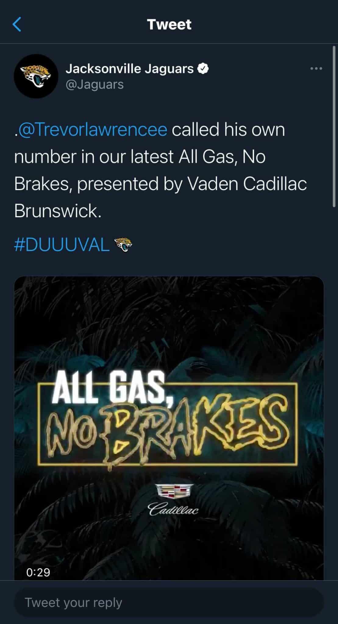 Jacksonville Jaguars Twitter All Gas No Brakes