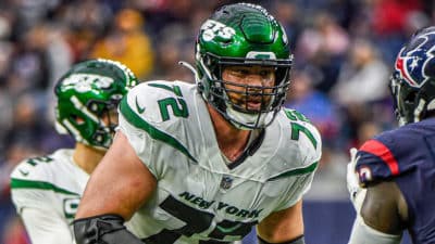 Laurent Duvernay-Tardif, New York Jets, Trade, PFF Grade, Contract