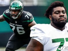 George Fant, Mekhi Becton, NY Jets, Left Tackle, Right Tackle, Contract