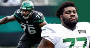 George Fant, Mekhi Becton, NY Jets, Left Tackle, Right Tackle, Contract