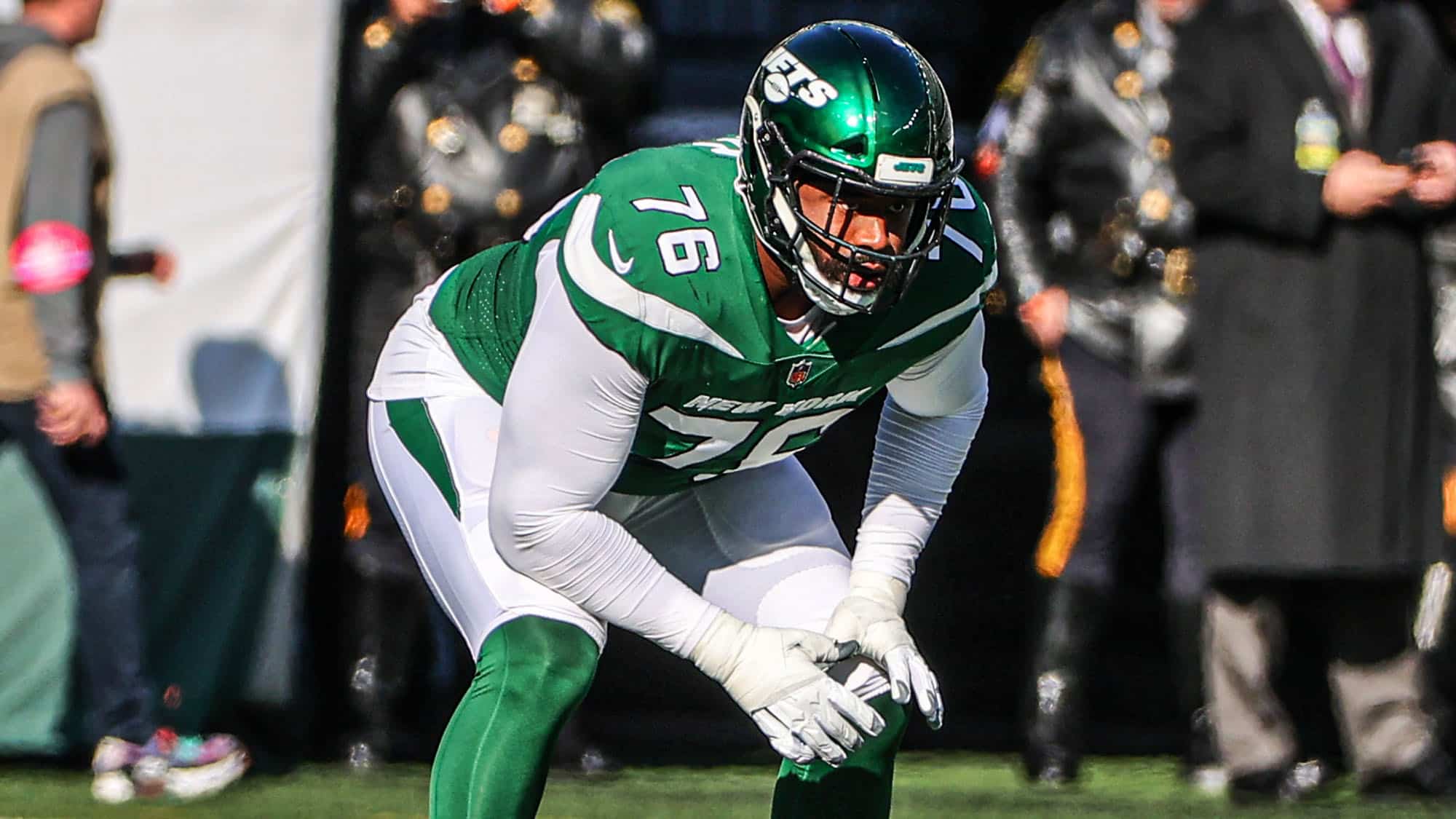 George Fant, NY Jets, PFF Grade, Stats, Contract