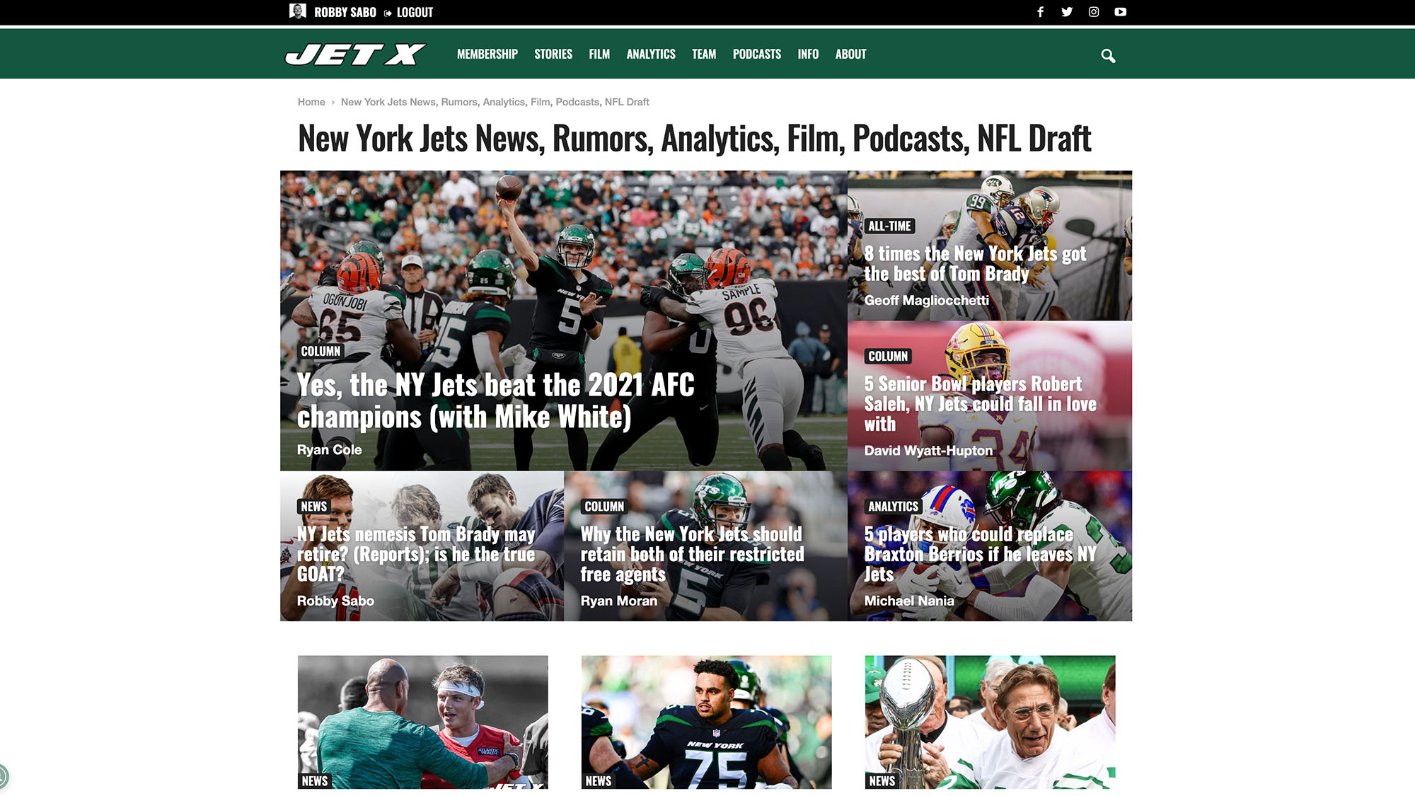 new york jets website