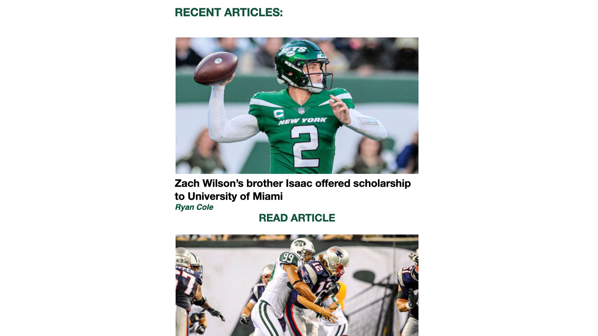 Jets X-Factor, Daily Newsletter
