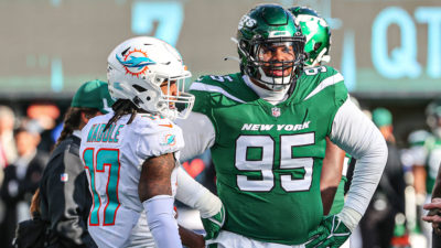 Quinnen Williams, NY Jets, Jaylen Waddle, Miami Dolphins, PFF Grade, Stats