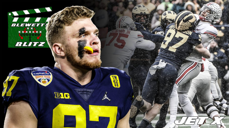 Aidan Hutchinson, Michigan, New York Jets, 2022 NFL draft, Blewett's Blitz