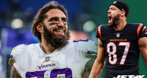 C.J. Uzomah, Tyler Conklin, New York Jets, Contract, Stats, PFF