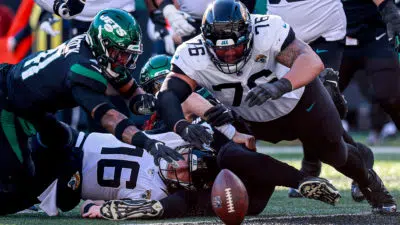 Jason Pinnock, NY Jets, Trevor Lawrence, Fumble
