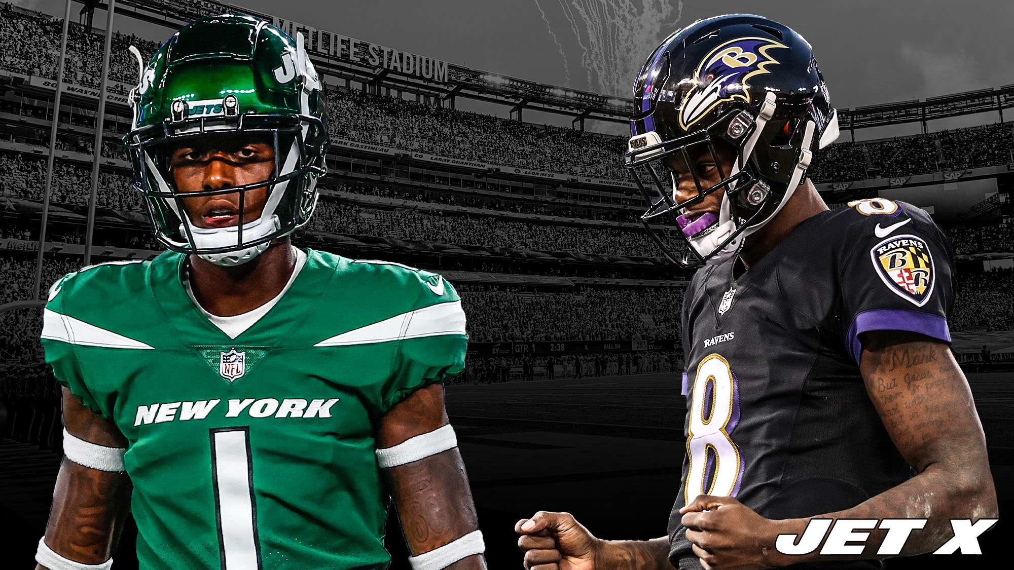NY Jets players line up for Lamar Jackson jerseys after he destroyed Jets