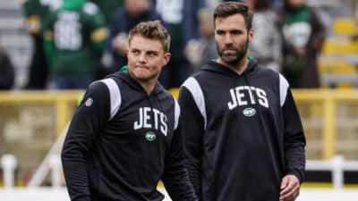 Zach Wilson, Joe Flacco, NY Jets