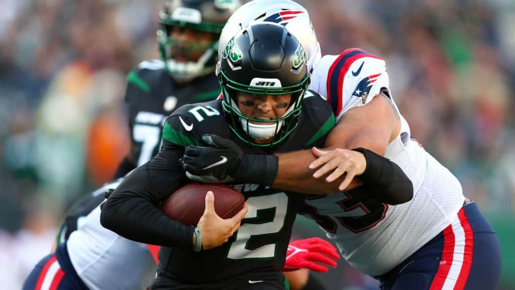 Braden Mann of the New York Jets reacts as he runs off the field News  Photo - Getty Images