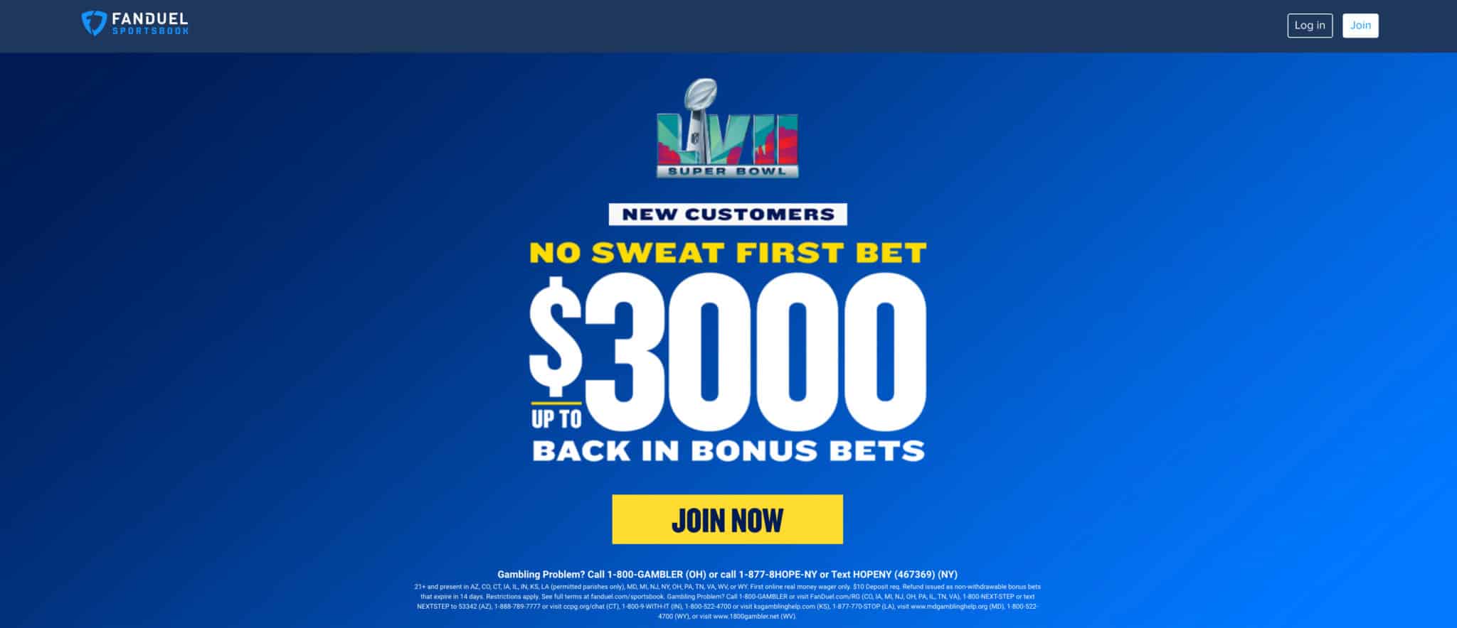 FanDuel Promo Code, $3,000 No-Sweat First Bet, Join Now