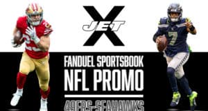 FanDuel Sportsbook Promo, San Francisco 49ers vs. Seattle Seahawks, NFL playoffs, Christian McCaffrey, Geno Smith
