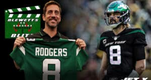 Watch: Aaron Rodgers slings it in first NY Jets workout