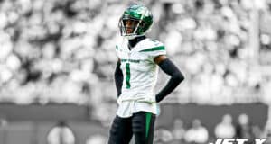 New York Jets - At cornerbackwearing Number 1Sauce Gardner 