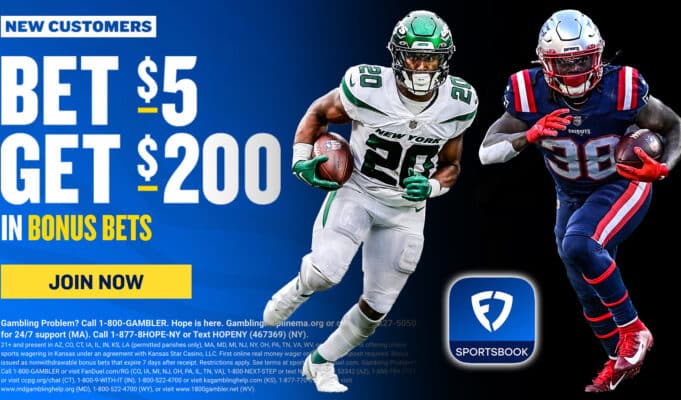 FanDuel Promo Code, $200 Instant Bonus, New York Jets vs. New England Patriots