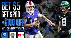 FanDuel Promo Code, Bet $5-Get $200 Sportsbook Bonus + $100 off NFL Sunday Ticket