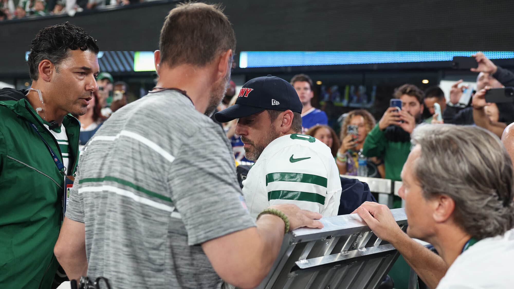 Jets' Aaron Rodgers ruled out with ankle injury vs Bills